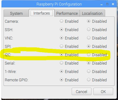Raspberry Pi mit I2C
