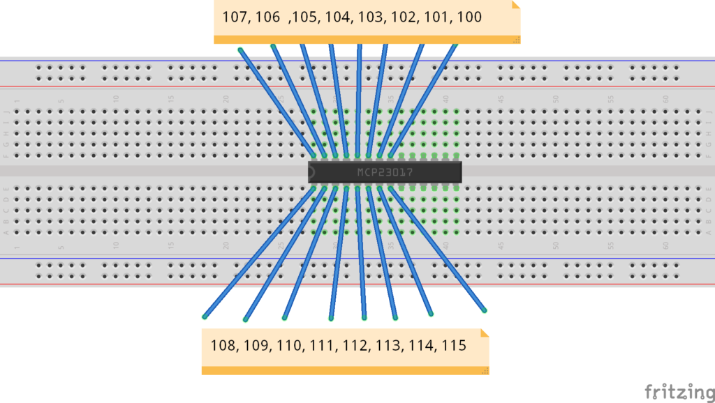 mcp23017-Pin-Belegung