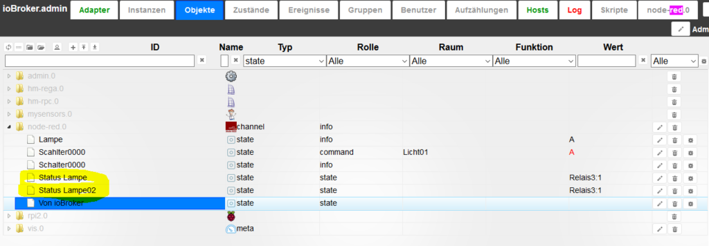 ioBroker-Objekte