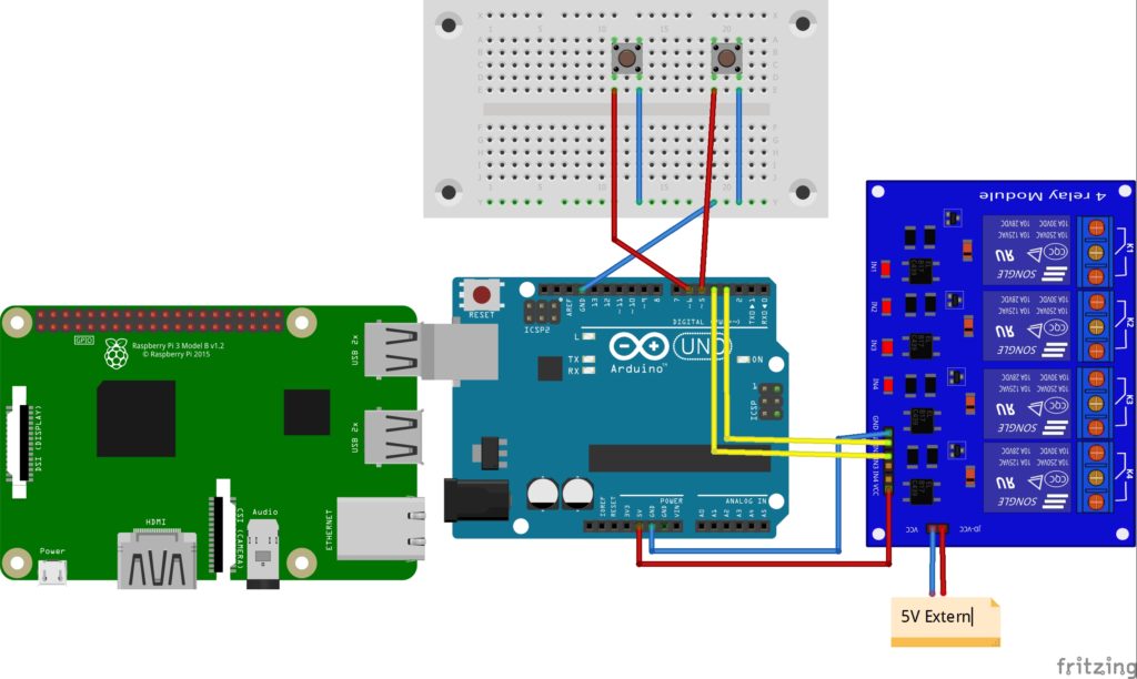 Aufbau Arduino Raspberry